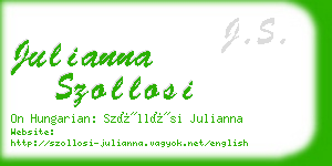 julianna szollosi business card